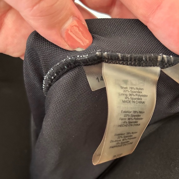 Black and White One Piece Swimsuit - Picture 4 of 4